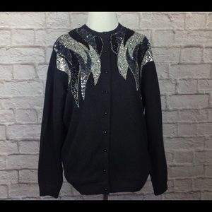 Vintage Fanny Cardigan with sequin embellishments